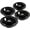Black, variant on JINLONG Golf Cart Wheel Covers Hub Caps, 8" Snap-On Set of 4, Fits Yamaha, Club Car, EZ-GO, Par Car, Black