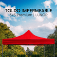 thumbnail image 2 of Toldo Plegable Reforzado 3x3m NINON LUNOR Lona Oxford 600D Impermeable y Protección UV, 2 of 9