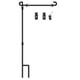 thumbnail image 1 of Billuyoard Kit de mástil de bandera para exteriores con clip y hebilla, para porche, de hierro de 36 x 17,1 pulgadas, fácil de usar, adecuado Jardín y Patio, 1 of 6