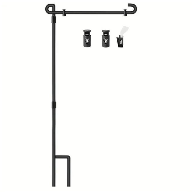 Guardoinrt Outdoor Flagpole Stand with Buckle Flagpole Stand, Inches Iron Easy to Install Suitable Small Garden Events, Gatherings