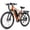 Orange, variant on ESKUTE M200F Electric Bike for Adults, 27.5" Full Suspension Mountain E-Bike, 1500W Peak Brushless Motor 20+ MPH, 48V 20.8Ah Up to 80 Miles Range, Step-Over Electric Bicycle Black, UL2849
