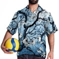 thumbnail image 4 of Tree Men's Short Sleeve Beach Shirts, Casual Poplin Button Down Shirt, Summer Casual Printed Unisex Shirts, 4 of 6