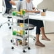 thumbnail image 1 of Zapatero para armario, organizador y almacenamiento de armario, carrito de almacenamiento con ruedas de 4 niveles, organizador de plástico multiespacio para cocina, sala de estar, oficina y baño., 1 of 7
