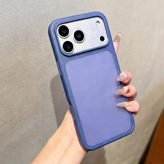 Designed for iPhone 17 Pro Max Case, Translucent Frosted Skin-Feel Cover Anti-Scratch Hard PC Back Silicone Edge Protective Shockproof Lightweight Slim Fit Phone Case for iPhone 17 Pro Max, Blue
