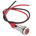 thumbnail image 3 of 6mm Indicator Light, LED Metal Indicator Stainless Steel With Wire For Warning Indication For Car Truck Ship Speedometer Odometer Tachometer Light Red, 3 of 8