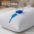 thumbnail image 3 of Protector de almohada Utopia Bedding, tamaño king, impermeable, con cierre, 3 of 8