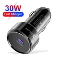 thumbnail image 3 of PD 30W Cargador Coche USB Tipo C Enchufe Cargador USB para IPhone IPad (Negro), 3 of 9