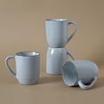 thumbnail image 5 of Famiware Tempus 4-Piece Stoneware Coffee Mug Sets, 14 oz Mugs for Kitchen,Pearl Blue, 5 of 7