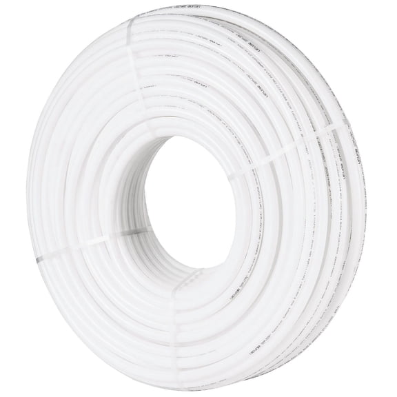 HCY PEX Pipe 3/4 Inch, 500 Feet Length PEX-B Flexible Pipe Tubing for Potable Water, Pex Water Lines for Hot/Cold Water & Easily Restore, Plumbing Applications with Free Cutter & Clamps ,White