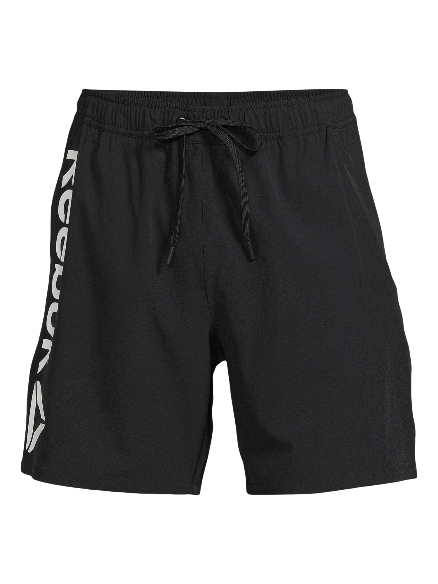 Reebok Men's & Big Men's Solid Logo Swim Trunks with Compression Liner and UPF 50+, 7" Inseam, Sizes S-2XL