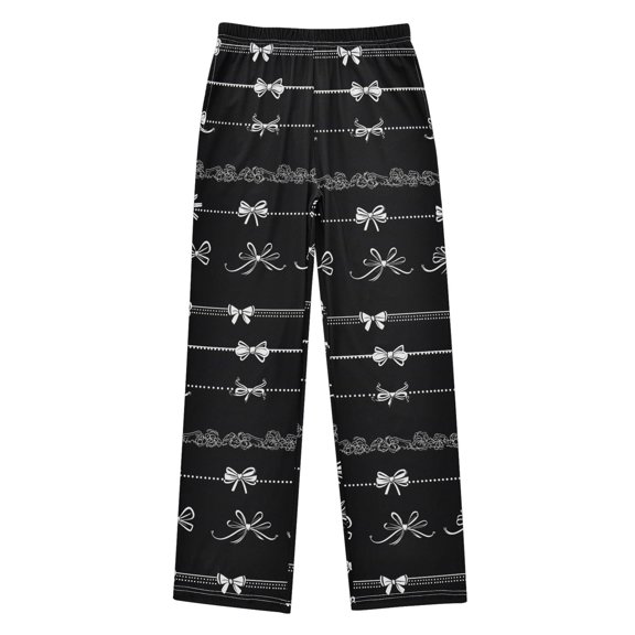 joogoo Romantic Bows Kids Pajama Pants Pj Bottoms Boy Girls Sleepwear Lounge L