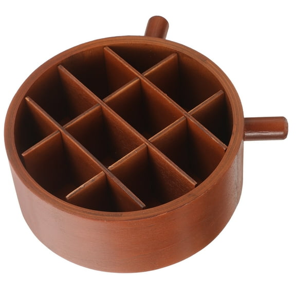 LITINKIMI Lipstick Organizer Vanity Light Brown Wood 1Pack 7.0x5.9x2.2in