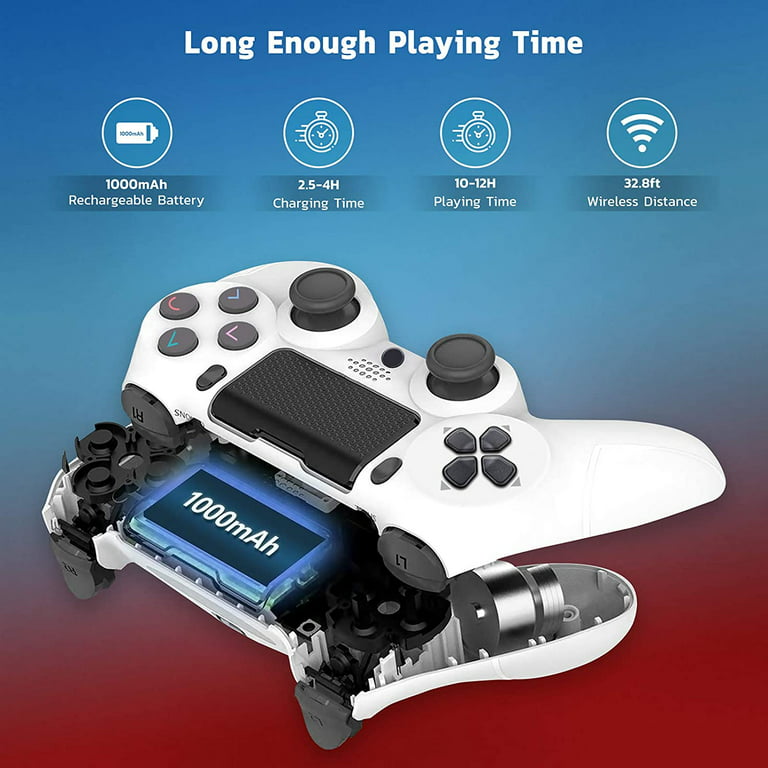 risiko deres Sightseeing PRO Wireless GamePad Compatible with Google Chromebook/PixelBook Go/Pixel  Slate Controller Plus 1;000 Battery/Built-In Speaker/Gyro/Remote BlueTooth  Slim (White) - Walmart.com