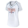 thumbnail image 2 of Women's Fanatics White Texas Rangers Play Calling Raglan V-Neck T-Shirt, 2 of 3