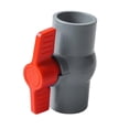 thumbnail image 2 of PVC Ball Valve Red T Handle Water Shut Off Valve Pipe Fitting Plumbing Fixtures gray 40mm, 2 of 9