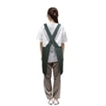 thumbnail image 7 of TOPTIE Japanese Style Cotton Linen Cross Back Apron with Pockets for Kitchen Cooking Garden Craft Art Painting-NavyBlue, 7 of 7