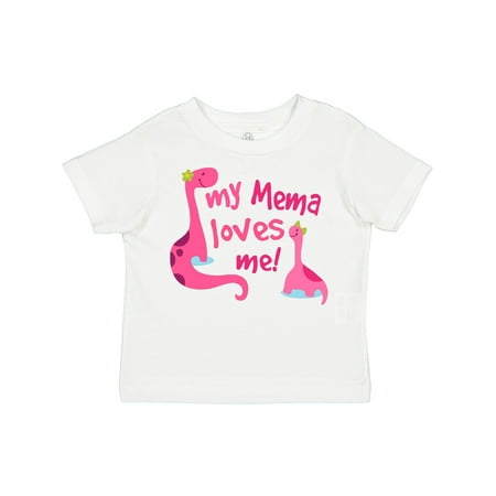 

Inktastic My Mema Loves Me Girls Gift Toddler Toddler Girl T-Shirt