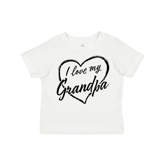 Inktastic I Love My Grandpa in Black Chalk Heart Boys or Girls Toddler T-Shirt