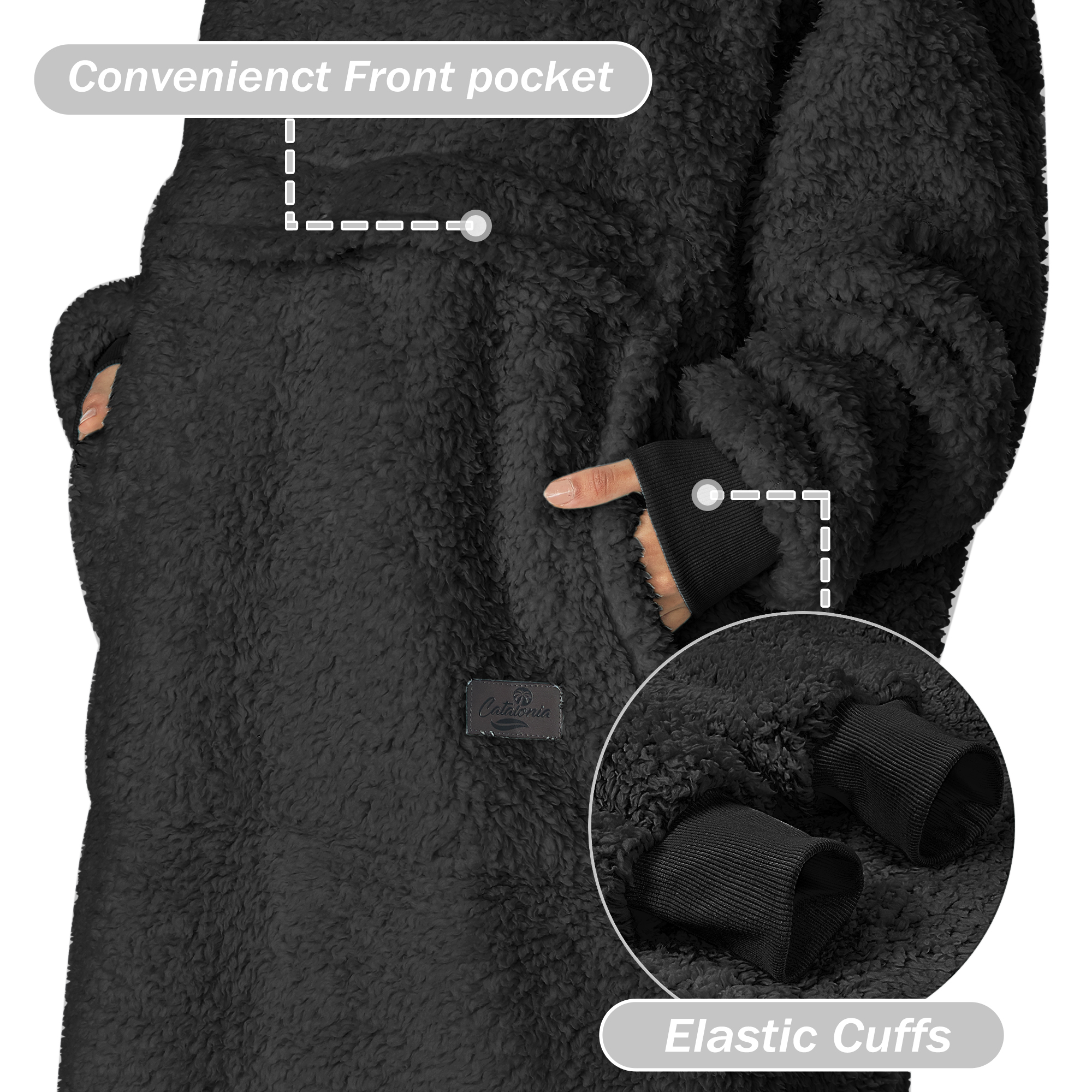 Catalonia Oversized Hoodie for Women Men, Big Hoodie Blanket, Ultra Long Wearable Blanket, Full Body Giant Hooded Blanket, Gift for Women Girlfriend