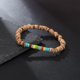 thumbnail image 1 of Xiao Hua Pulsera elástica vintage bohemia con cuentas de madera hecha a mano, pulsera de equilibrio con protección curativa para mujeres y hombres, estilo O, 1 of 5