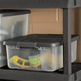 thumbnail image 4 of Sterilite ShelfTote 25 Quart Plastic Stackable Tote w/Lid, Clear (6 Pack), 4 of 8