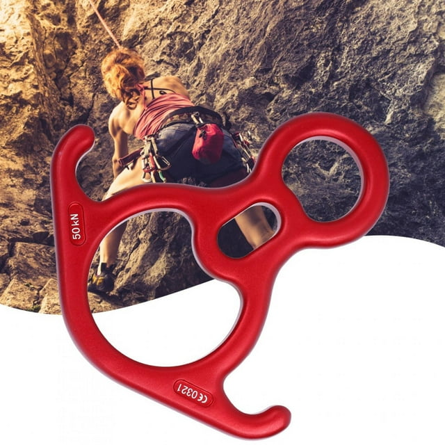 YLSHRF Climbing Descender, Climbing Carabiner, Aviation Aluminum Aerial Work Climbing Outdoor Survival For Outward Bound Training