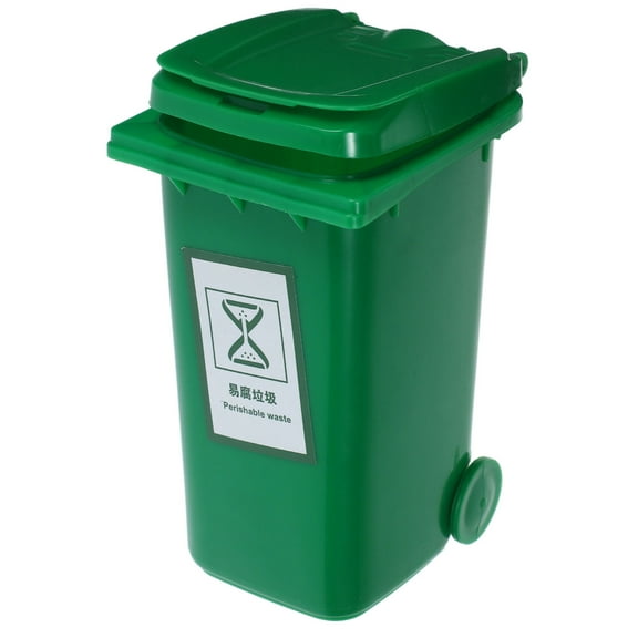 ULTNICE desk mounted trash bin Trash Can Green PP Home Use 1Pack
