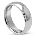 thumbnail image 2 of 6mm Comfort Fit 14k Solid White Gold Plain Men's Wedding Band M135, 2 of 2