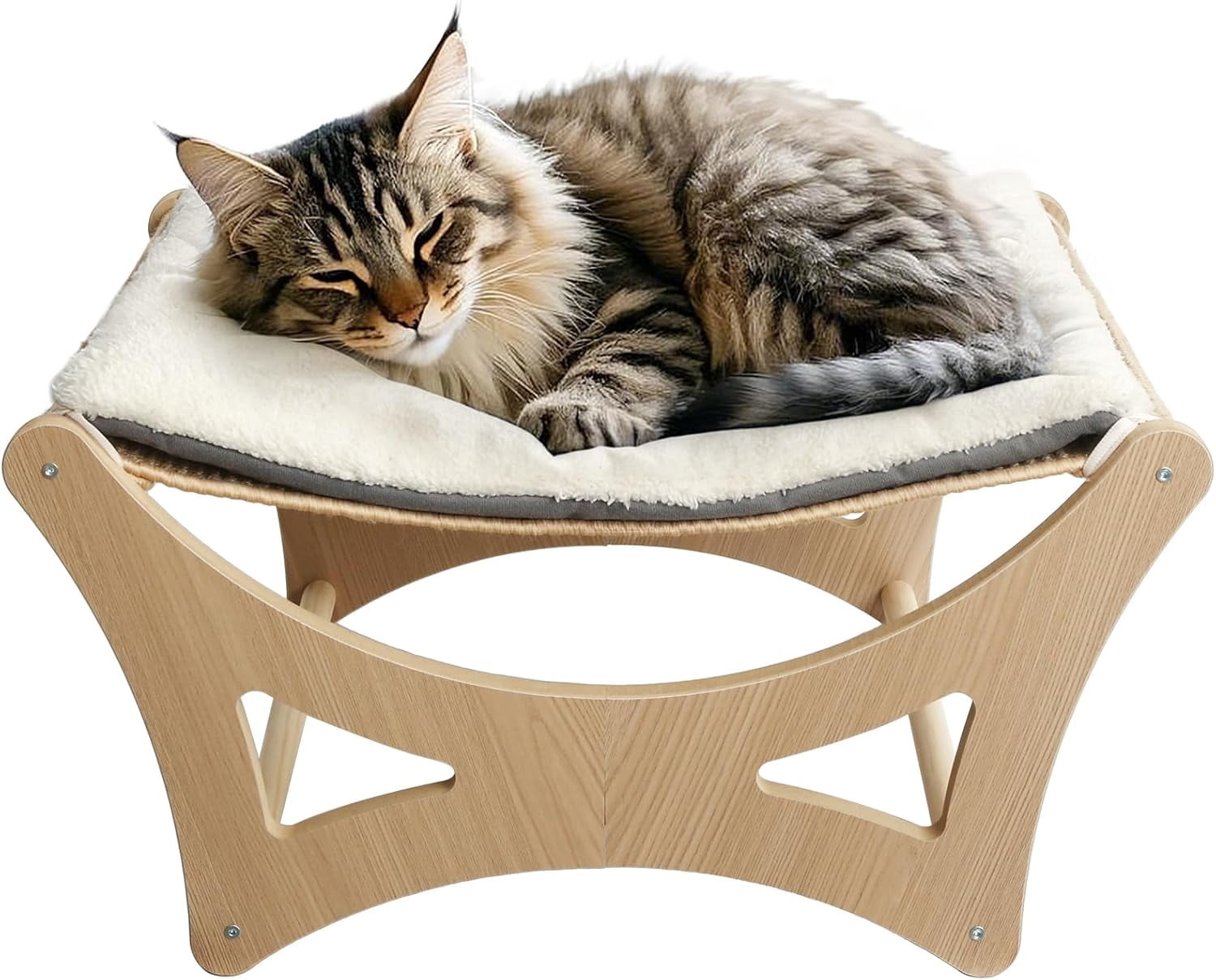 Large Cat Tunnel Bed & Donut Cat Cave - Scratch Resistant, 24x24x11 Inch, Includes 3 Toys, For Cats Up To 24 Lbs (Dark Grey)