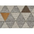 thumbnail image 3 of Feizy Fannin Transitional Geometric, Gray/Ivory/Brown, 5' x 8' Area Rug Fade Resistant Sheen Mid-Century Modern Design Carpet for Living Dining Bed Room, 3 of 4