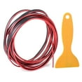 thumbnail image 1 of Lefu Car DIY Interior Decoration Door Sticker Moulding Strip Trim Line Red 5 Meter, 1 of 8