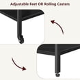thumbnail image 2 of Ourlova Printer Stand Large Printer Table with Power Outlets and USB Ports Mobile Printer Stand 4 Tier Rolling Printer Cart with Wheels for Desktop CPU Home Office Living Room Rustic Black, 2 of 8