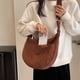 thumbnail image 1 of Bolso bandolera de pana para mujer Bolso casual de media luna Bolso de compras (café), 1 of 7