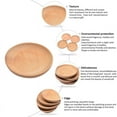 thumbnail image 2 of Wood Dinner Plates, 5Inch Round Wood Plates,Easy Cleaning & Lightweight for Dishes Snack, Dessert, Unbreakable Classic Plate, 2 of 7