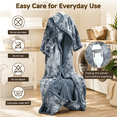 thumbnail image 6 of CalFancy Wearable Heated Blanket with Sleeves, Hood and Foot Pockets, 50" x 70" Faux Fur Sherpa Electric Blanket, 10 Heat Levels, 8H Timer, Fast Heating, Machine Washable, Tie-Dye Gray, 6 of 11