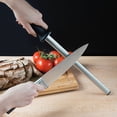 thumbnail image 2 of Afilador profesional de acero al carbono con diamante, varilla de afilado gourmet con área de pulido de 20,5 cm, 2 of 5