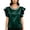 Green, variant on ATOYSOY Ladies Beaded Crew Neck Flowing Sleeve Satin Tops Gloss Elegant Blouses Breathable Comfy Feel Oversized Cut Versatile Garment For Dinner Vacation Working Daily Wear