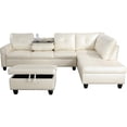 thumbnail image 2 of Lifestyle Furniture Catherine Right-Facing Sectional & Ottoman in Shiny White, 2 of 2