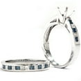 thumbnail image 2 of Pompeii 1ct Blue Princess Diamond Engagement Wedding Ring Set Semi Mount (G/H,I1), 2 of 3