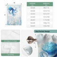 thumbnail image 6 of Blue Octopus Coastal Tie Up Curtains for Windows, Adjustable Balloon Window Shades, Coral Summer Beach Nautical Ocean Blue Kitchen Window Treatments Farmhouse Short Curtains with Rod Pocket 42"x45", 6 of 8