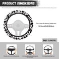 thumbnail image 5 of Uorisanigo Cow Print Car Wheel Cover for Women Fashion Steering Wheel Cover Fuzzy Car Steering Wheel Protector 15 Inches Replacement Car Wheel Covers Flannel Car Decor Gift for Holiday, 5 of 8