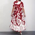 thumbnail image 4 of Ruimatai Robe Décontractée Grande Taille pour Femmes Manches Courtes Col Rond Été Fluide Confortable Élégante Imprimée Plage Fête T-Shirt Robe, 4 of 7