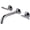 Chrome Plated, variant on Wall Mounted Faucet Bathroom,Two Handle Wall Mounted Faucet Bathroom,with 360° Swivel Spout Basin Mixer Tap,Chrome Plated,C-Split