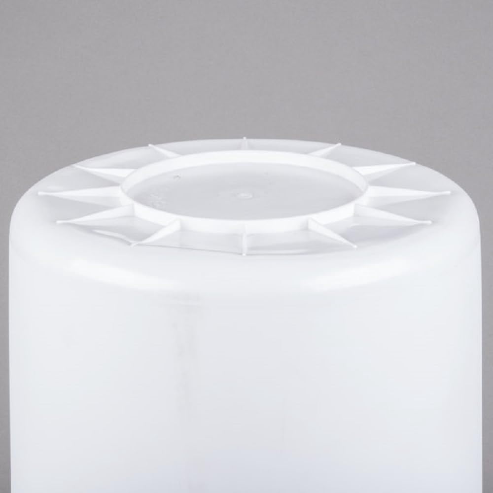 TrueCraftware- 10 Gallon Round Trash Can 15-1/2" Diameter x 16-5/8" Height White Color- Wastebasket Garbage Bin Recycling Bin Kitchen Bathroom Bedroom Office Trash can