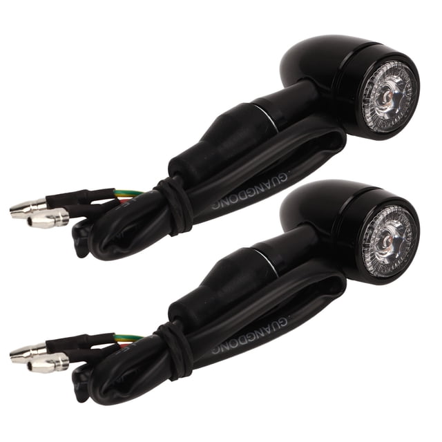 1 par de luces de señal de giro para motocicleta, luces de freno multifuncionales de alto brillo y ahorro de energía, reemplazo para Suzuki, 2 cables/luz amarilla