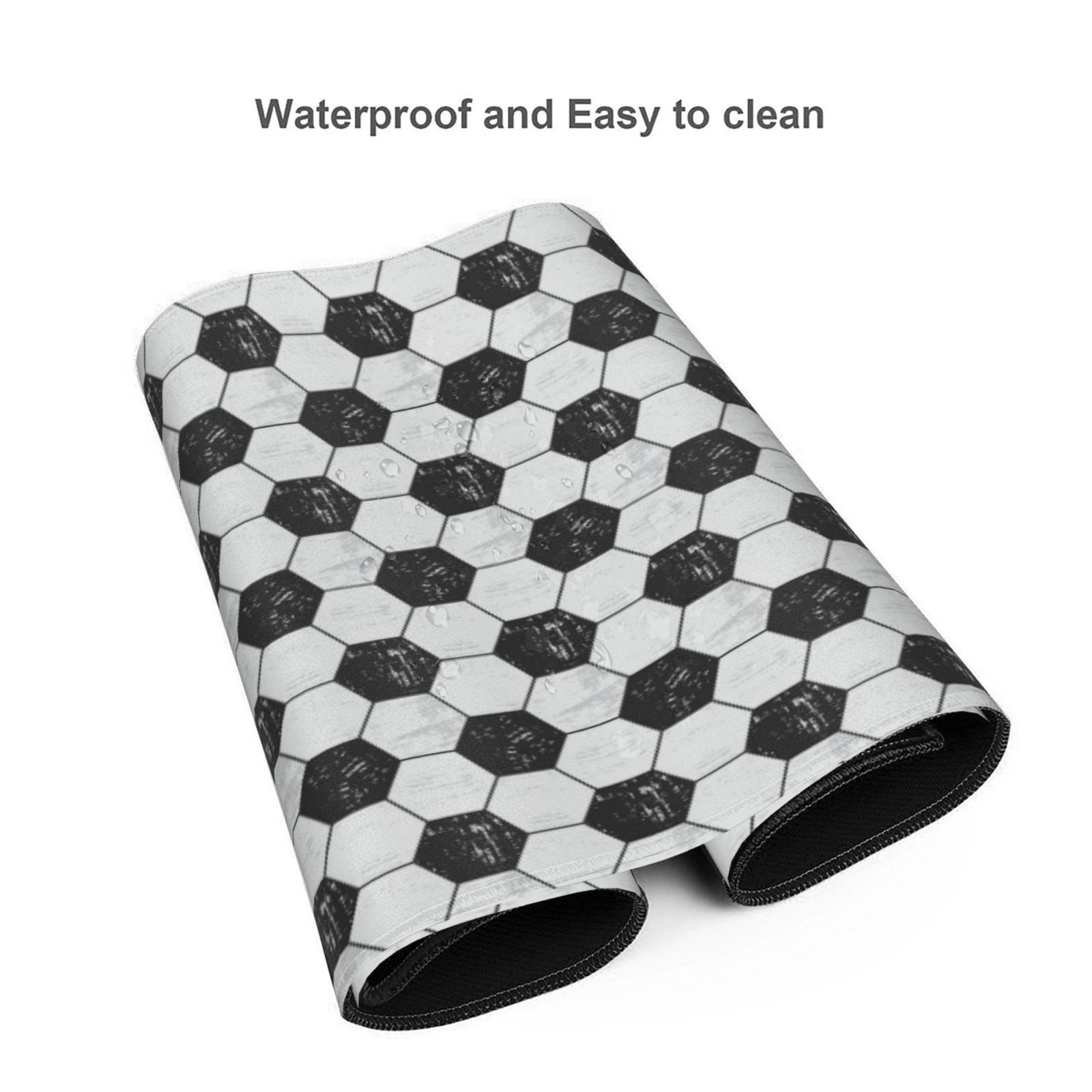 Xecao Soccer Print Large Mouse Pad, 16x35.5in Mousepad, Professional Non-Slip Rubber Base Big Mouse Pad, Mouse Pad for Gaming & Office Full Desk Mouse Pad