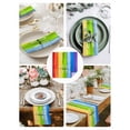 thumbnail image 3 of Rainbow Cloth Napkins Set of 4 Reusable Dinner Napkins, Cartoon Colorful Gradient Striped Funny Art Cocktail Napkin Washable Table Napkins for Wedding/Holiday Party/Baby Shower 20"x20", 3 of 7