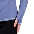 thumbnail image 6 of Soybu Women's Quarter Zip Long Sleeve Athletic Top with Mock Neck | Blue, X-Large, 6 of 6