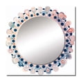 thumbnail image 2 of Designart "Boho Mandala Retro Blue And Orange" Boho Mandala Blue Large Square Mirror - Square Bedroom Mirror Printed Wall Decor - Traditional Square Printed Wall Mirror Art, 2 of 5