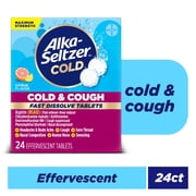 Alka-Seltzer Cold, Cold & Cough Max Strength Fast Dissolve Tabs, Citrus Flavor, 24 Count